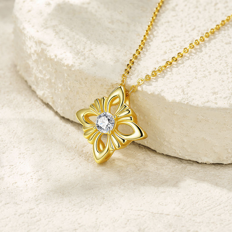 Blumen-Anhänger-Halskette